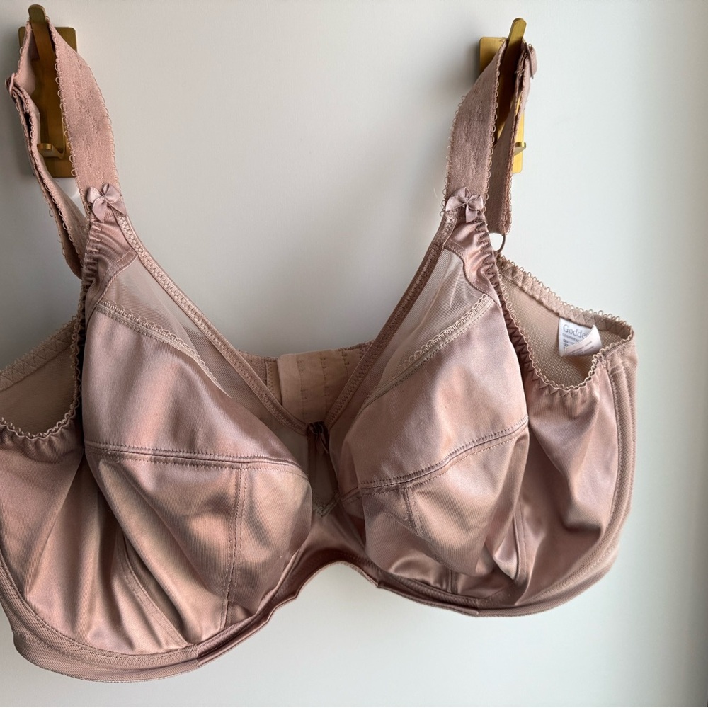 Keira Goddess Beige Satin Bra 36GG